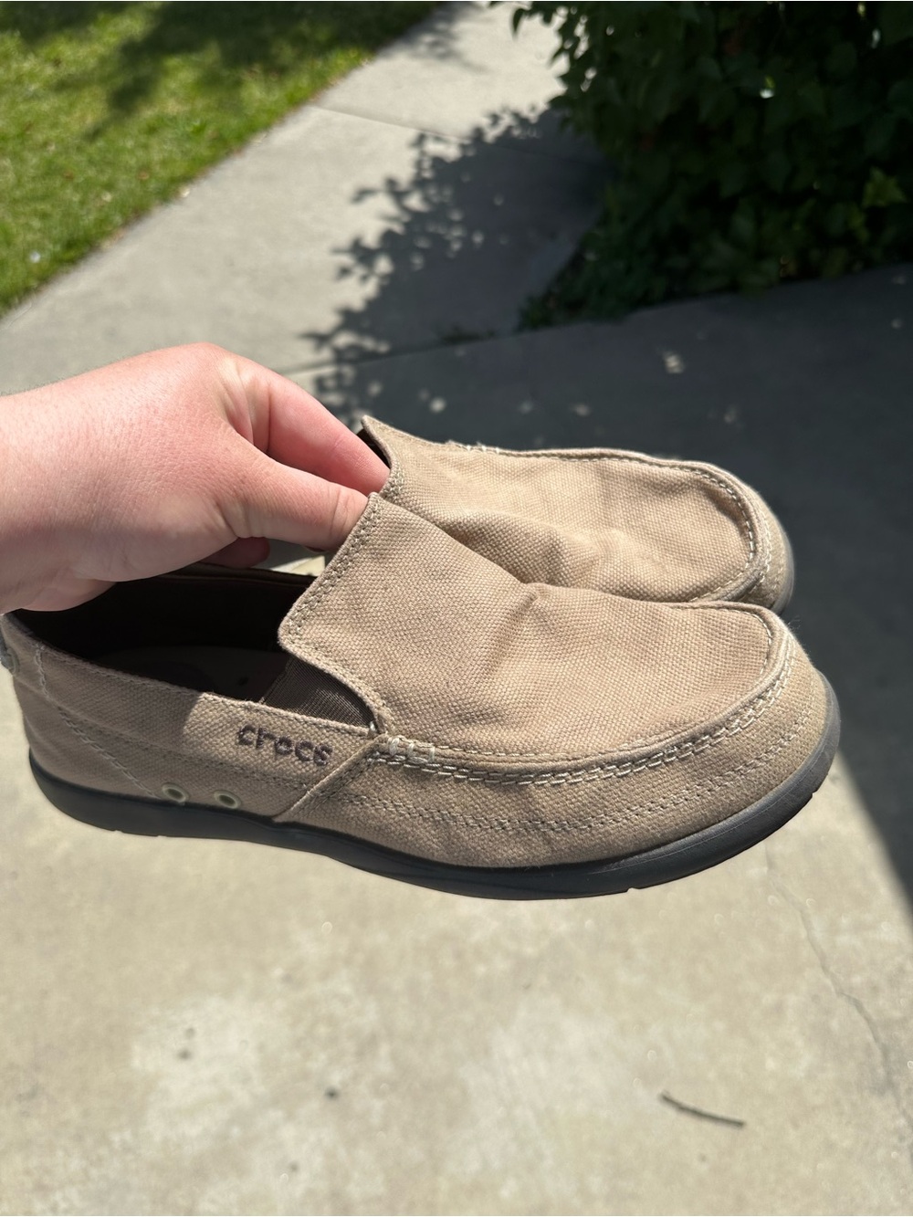 Crocs - Walu Khaki Slip-Ons - #11270 - Mens's Size 10
